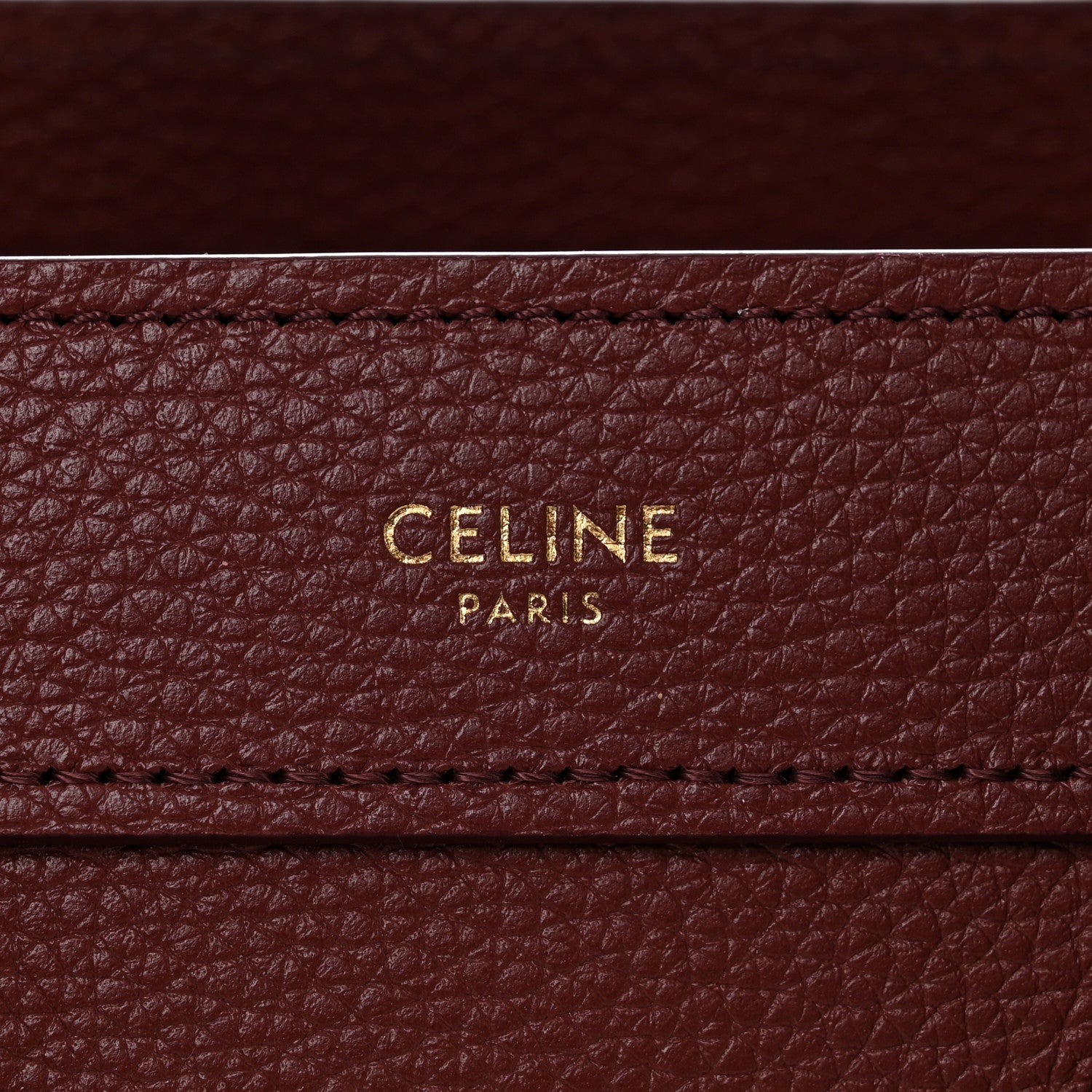 Celine Drummed Calfskin Nano Luggage Grenat 6 of 11