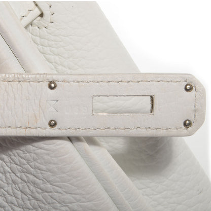 Hermes Taurillon Clemence Birkin 35 White 24 of 28