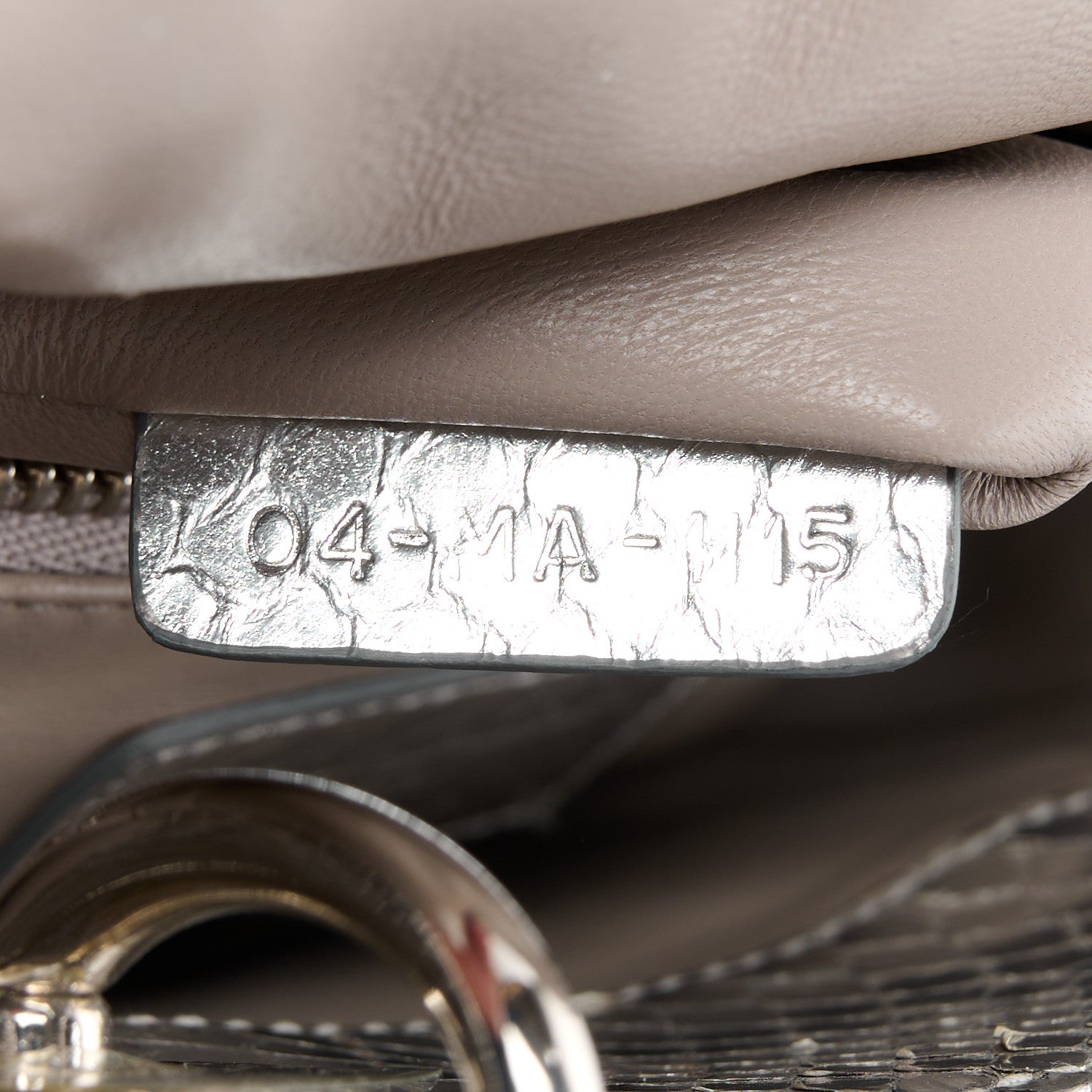 Christian Dior Metallic Snakeskin Mini Lady Dior Silver 7 of 11