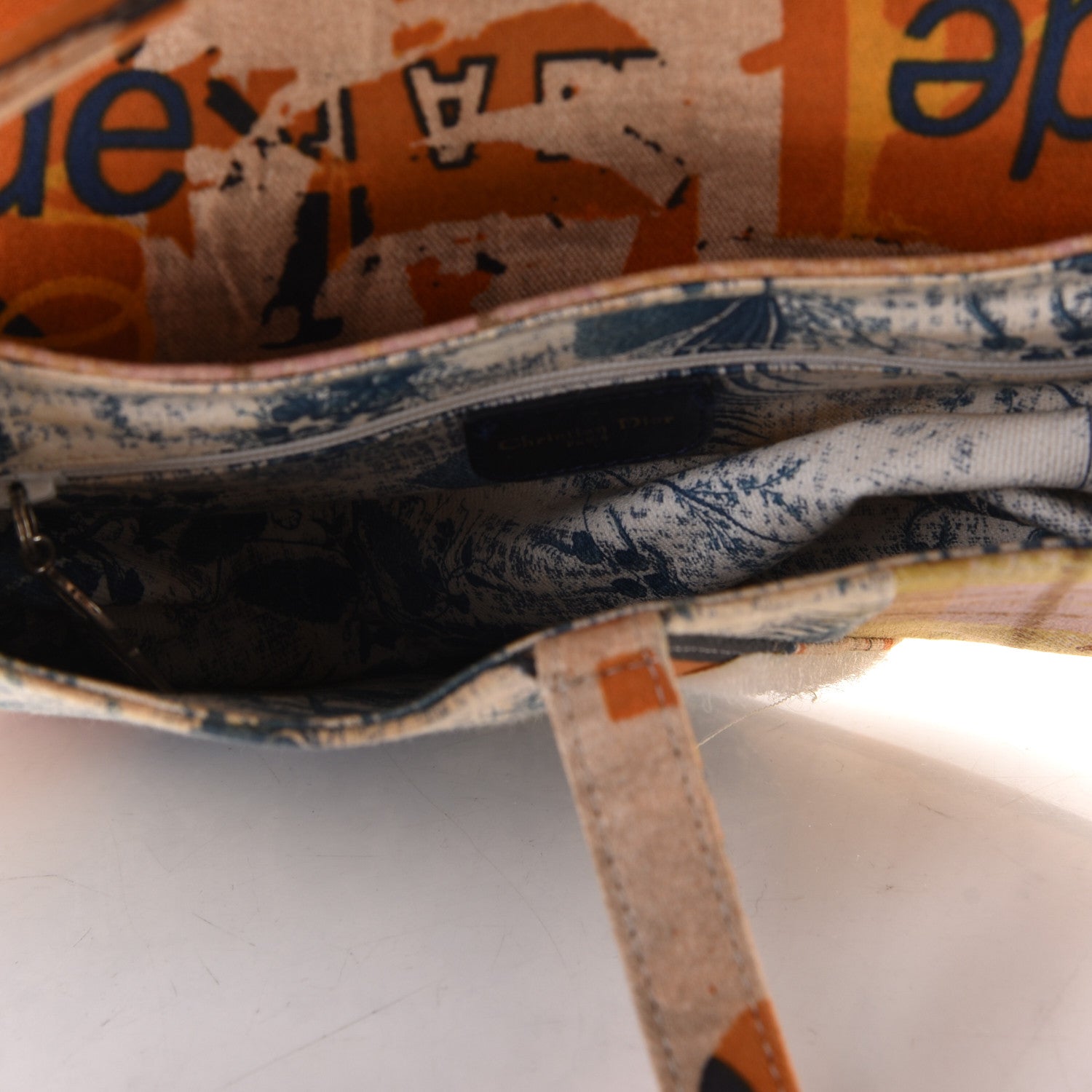 Christian Dior Canvas Print Saddle Bag Multicolor 4 of 5