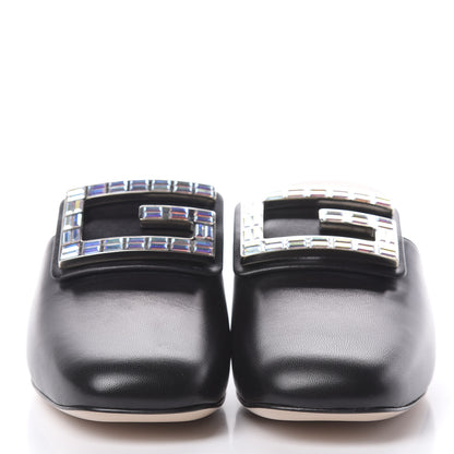 Gucci Malaga Kid Crystal Square G Madelyn Mules 36 Black 2 of 9
