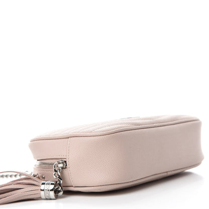 Saint Laurent Grain De Poudre Matelasse Monogram Mini Lou Camera Bag Marble Pink 4 of 10