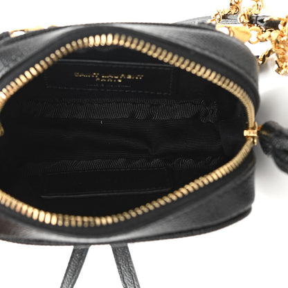 Saint Laurent Grain De Poudre Matelasse Monogram Baby Lou Camera Bag Black 5 of 12