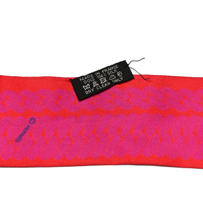 Hermes Silk Clic C'est Noue Twilly Rouge Grenadine Fuchsia 4 of 6