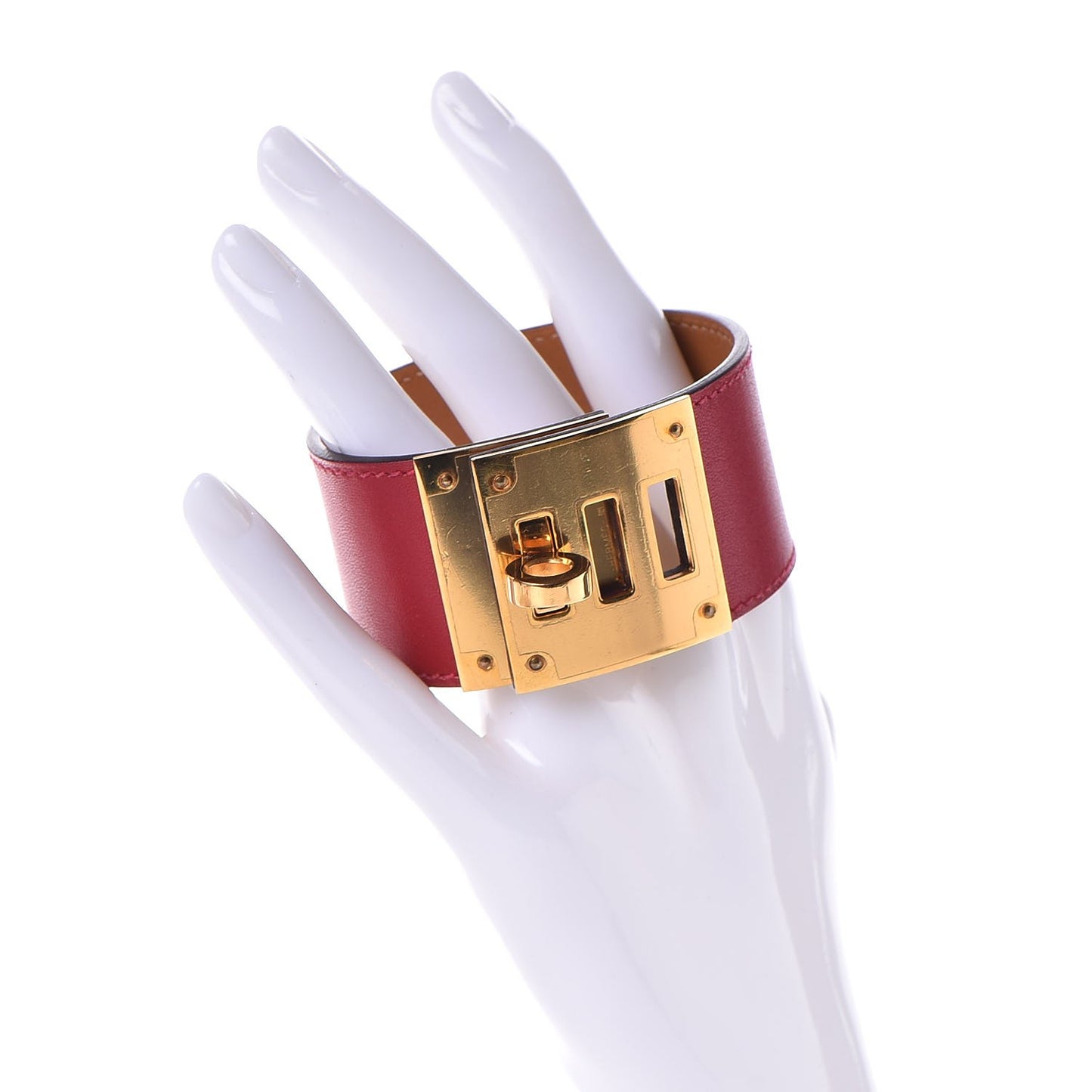 Tadelakt Kelly Dog Bracelet T3 Rouge Vif
