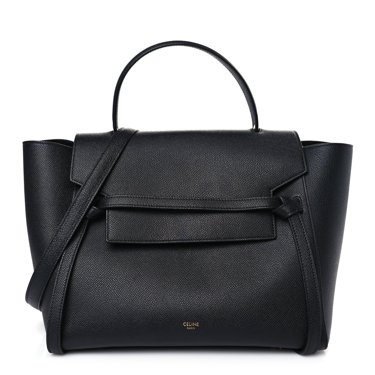 Grained Calfskin Mini Belt Bag Black
