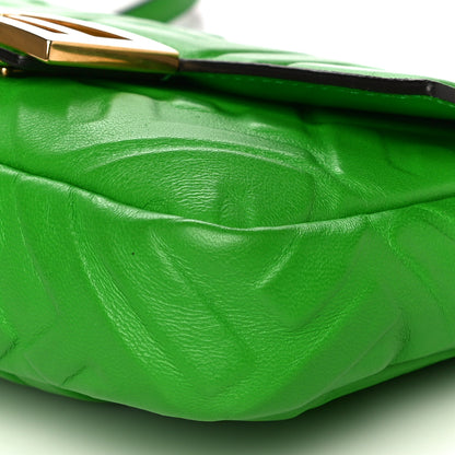 Fendi Nappa FF 1974 Embossed Mini Baguette Tomatillo 6 of 14