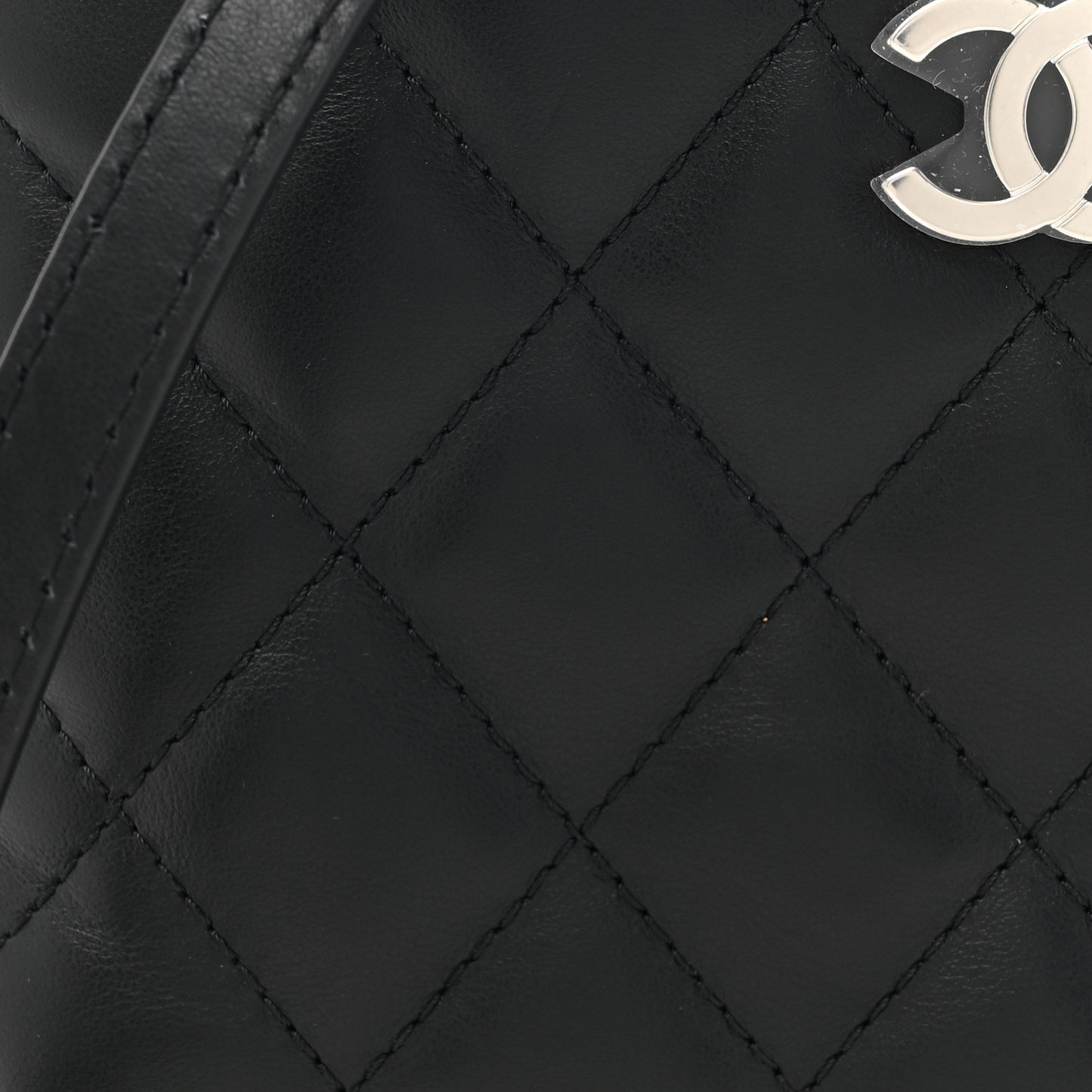 Lambskin Quilted Crossbody Bag Black