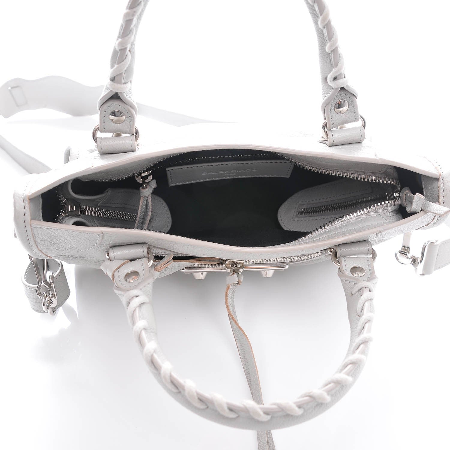 Balenciaga Chevre Silver Metallic Edge Hardware Classic Hardware Mini City Gris Glace 5 of 7