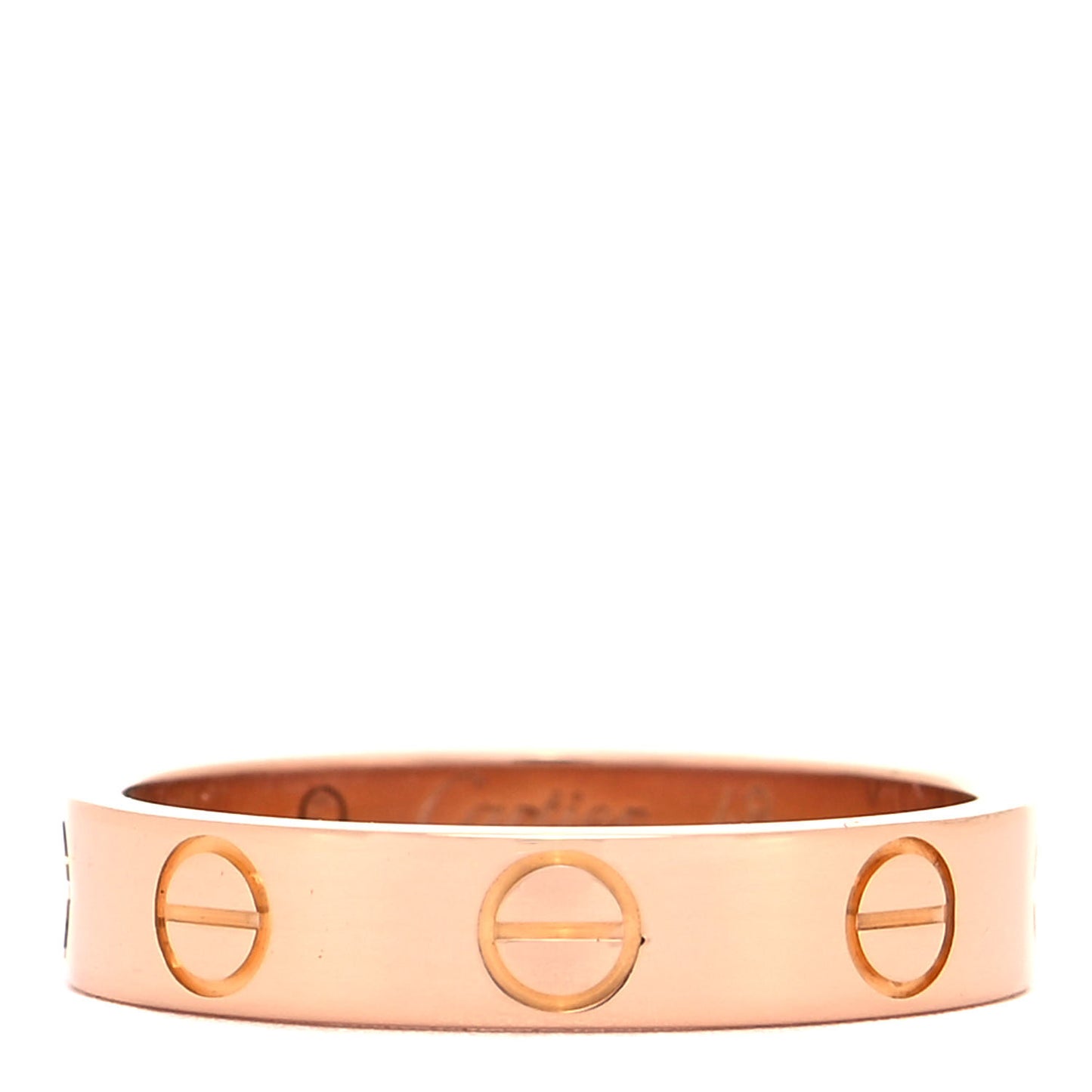 18K Pink Gold 3.5mm LOVE Wedding Band Ring 48 4.5