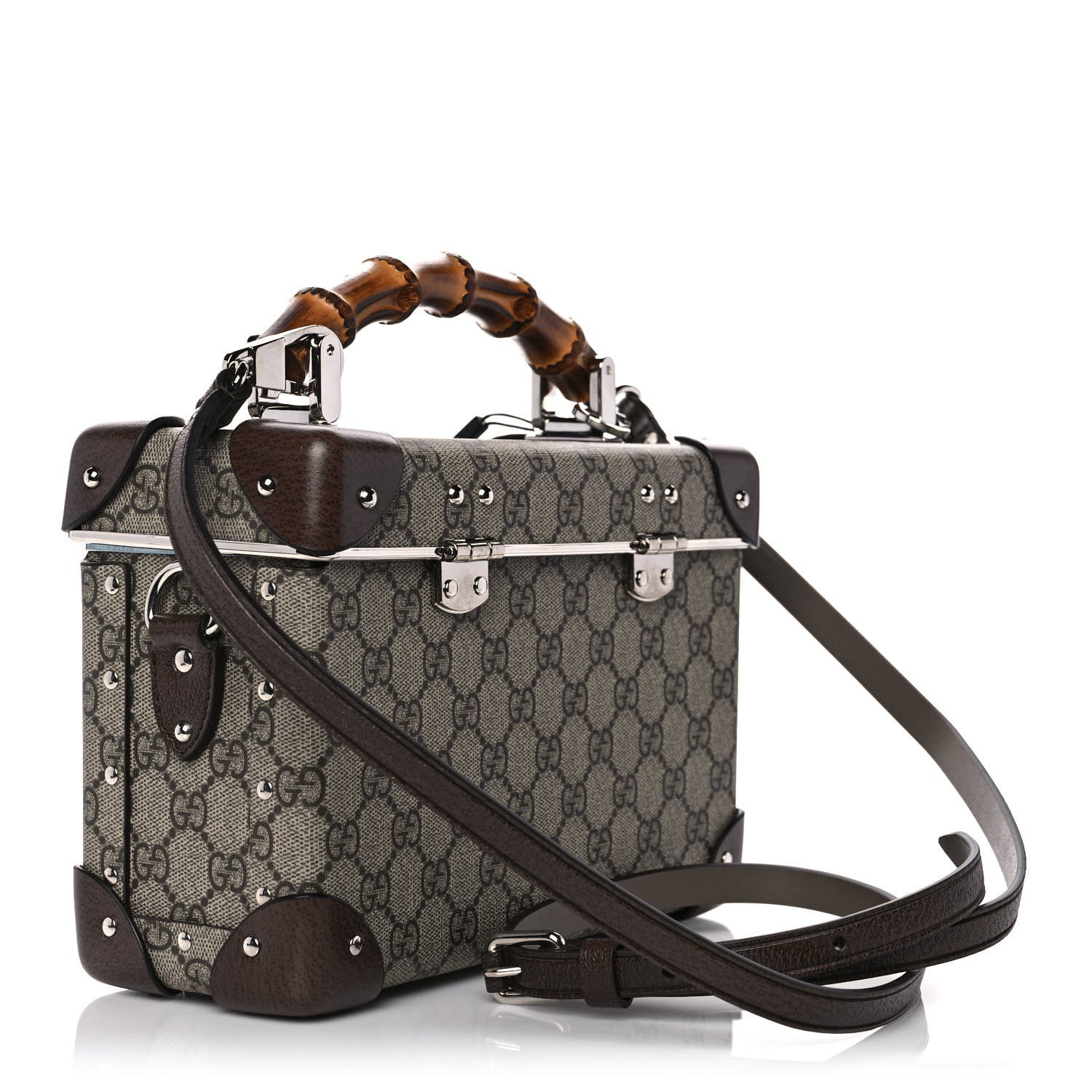 Gucci GG Supreme Monogram Globe-Trotter Beauty Case Brown 3 of 11