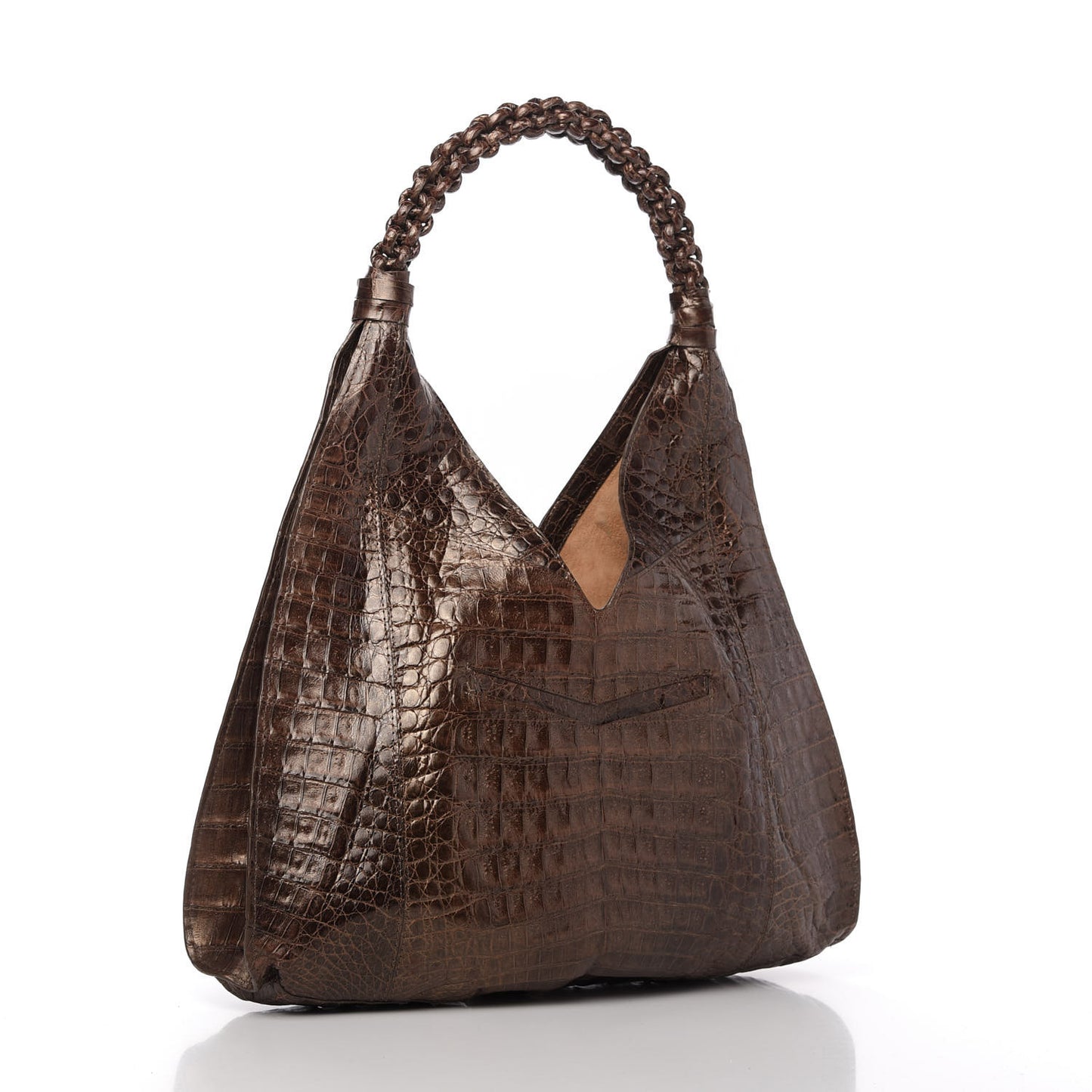 Crocodile Hobo Brown