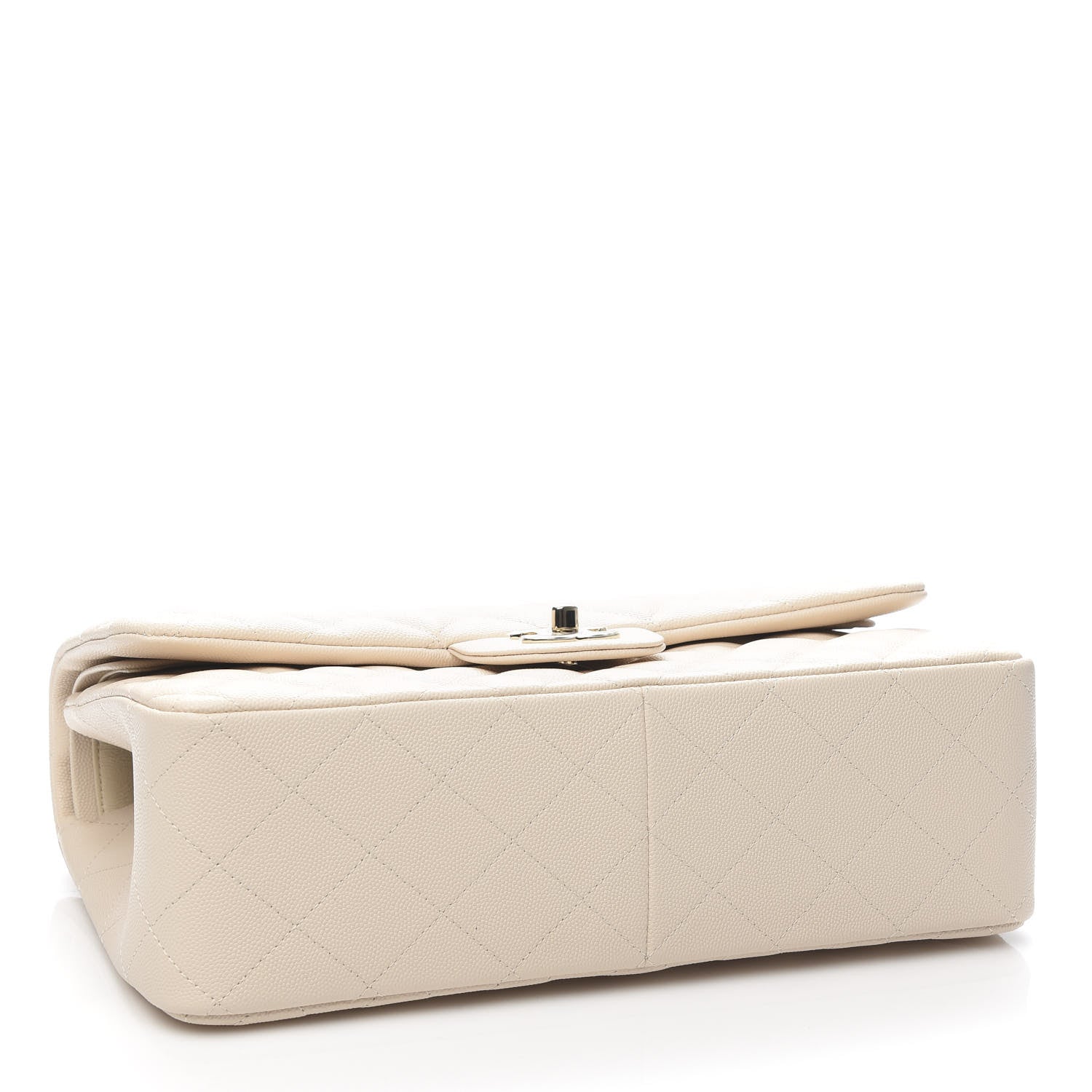 Chanel Caviar Quilted Jumbo Double Flap Beige Clair 3 of 10