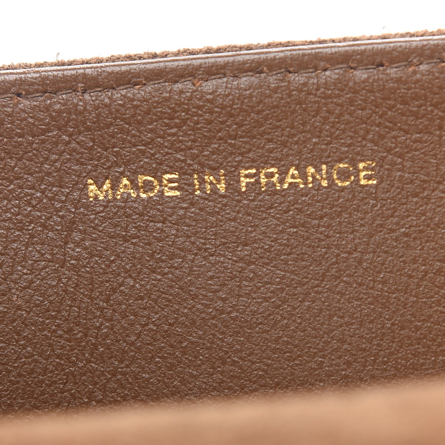 Suede Stitched Shoulder Bag Brown