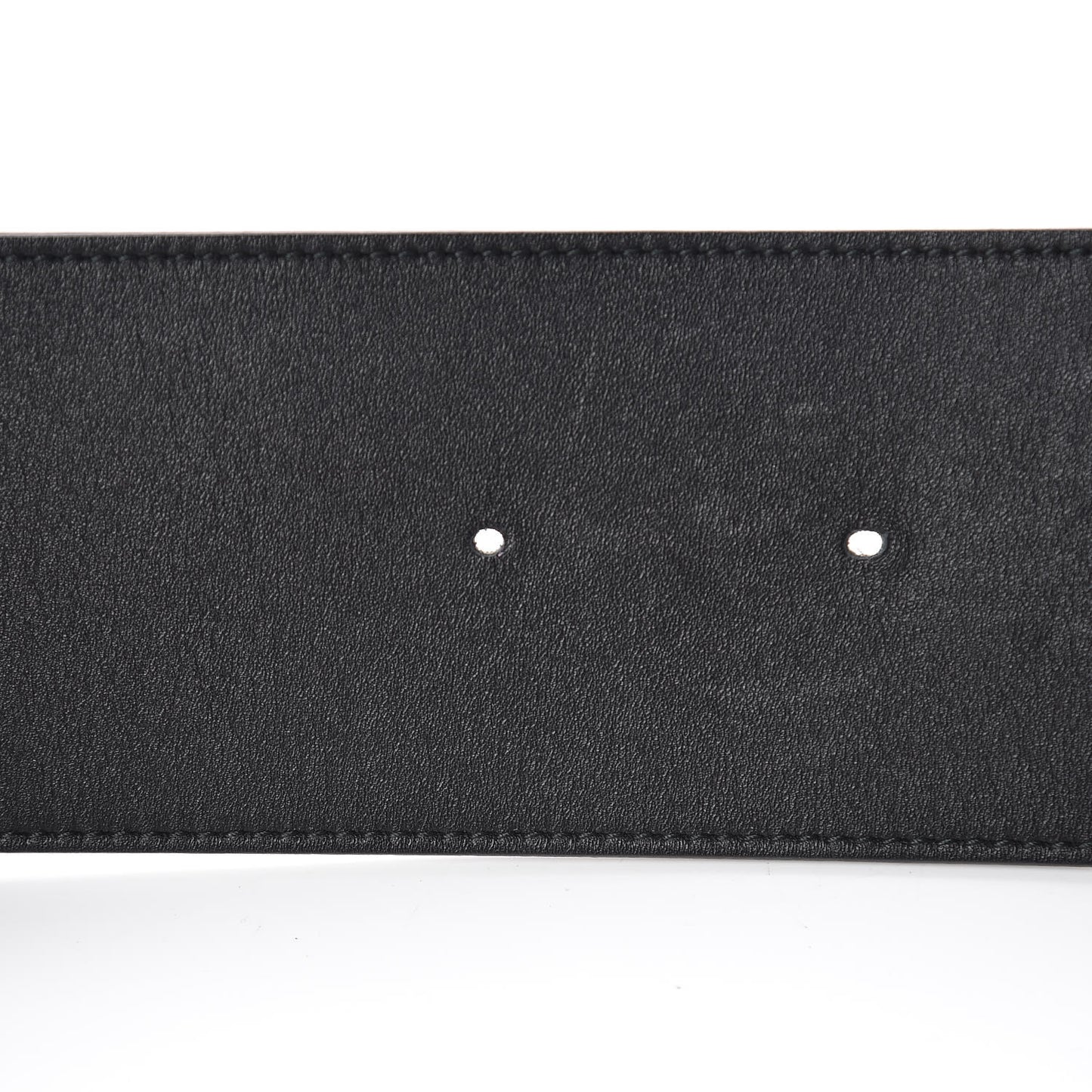 Moon Calfskin Pearl Double G 70mm Belt 85 34 Black Cream