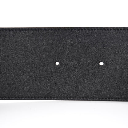 Gucci Moon Calfskin Pearl Double G 70mm Belt 85 34 Black Cream 5 of 8
