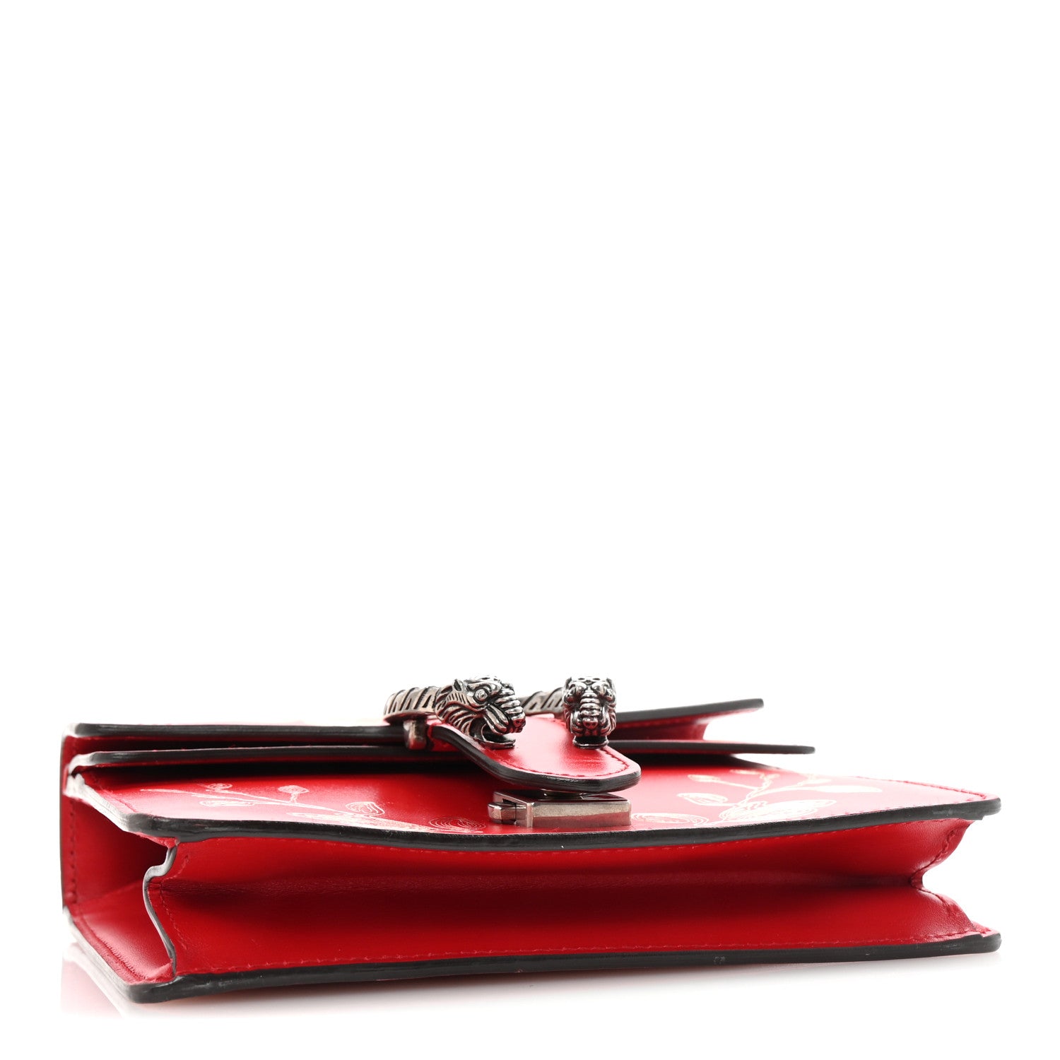 Gucci Calfskin Chinese New Year Mini Dionysus Shoulder Bag Hibiscus Red 4 of 10