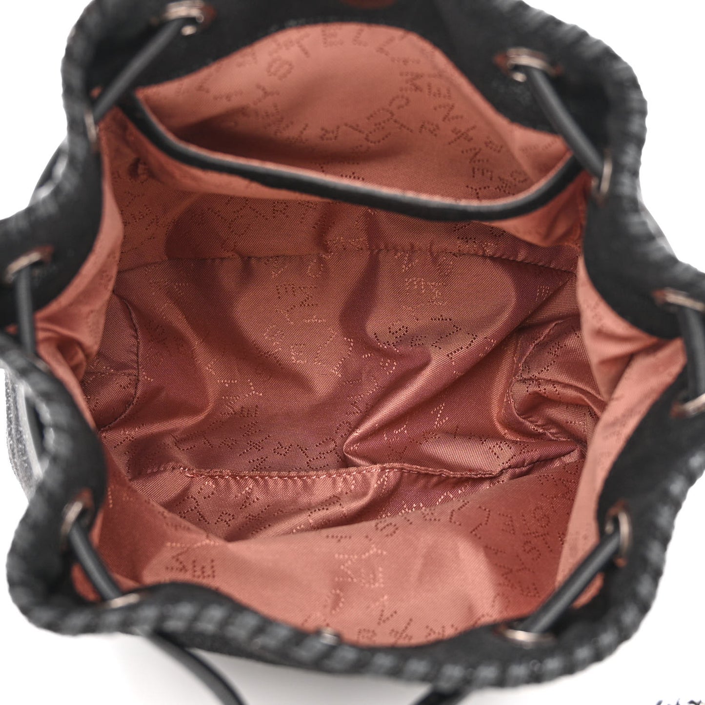 Shaggy Deer Small Falabella Bucket Bag Black