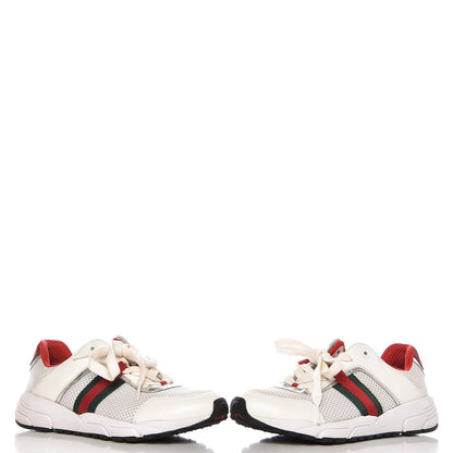 Gucci Calfskin Air Mesh Web Sneakers 36 White 5 of 16