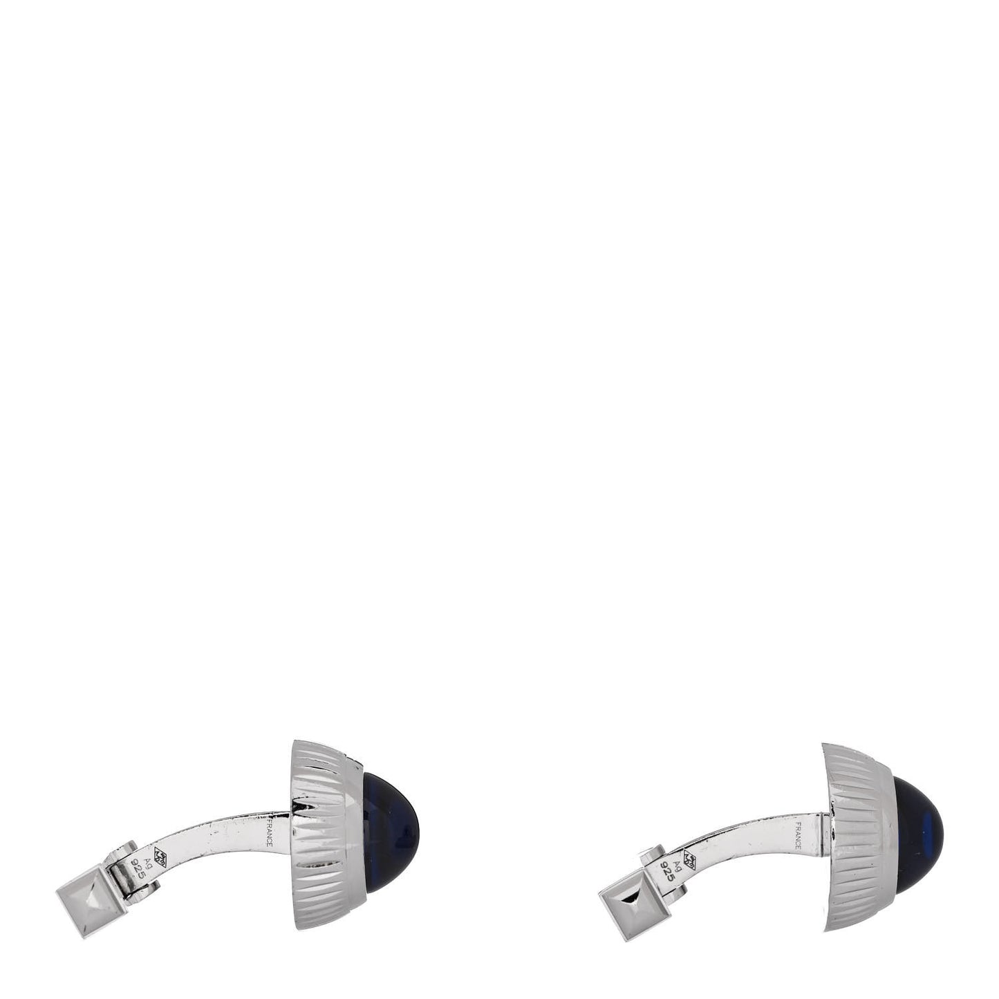 Palladium Sterling Silver Blue Spinel R De Cartier Biplane Cufflinks