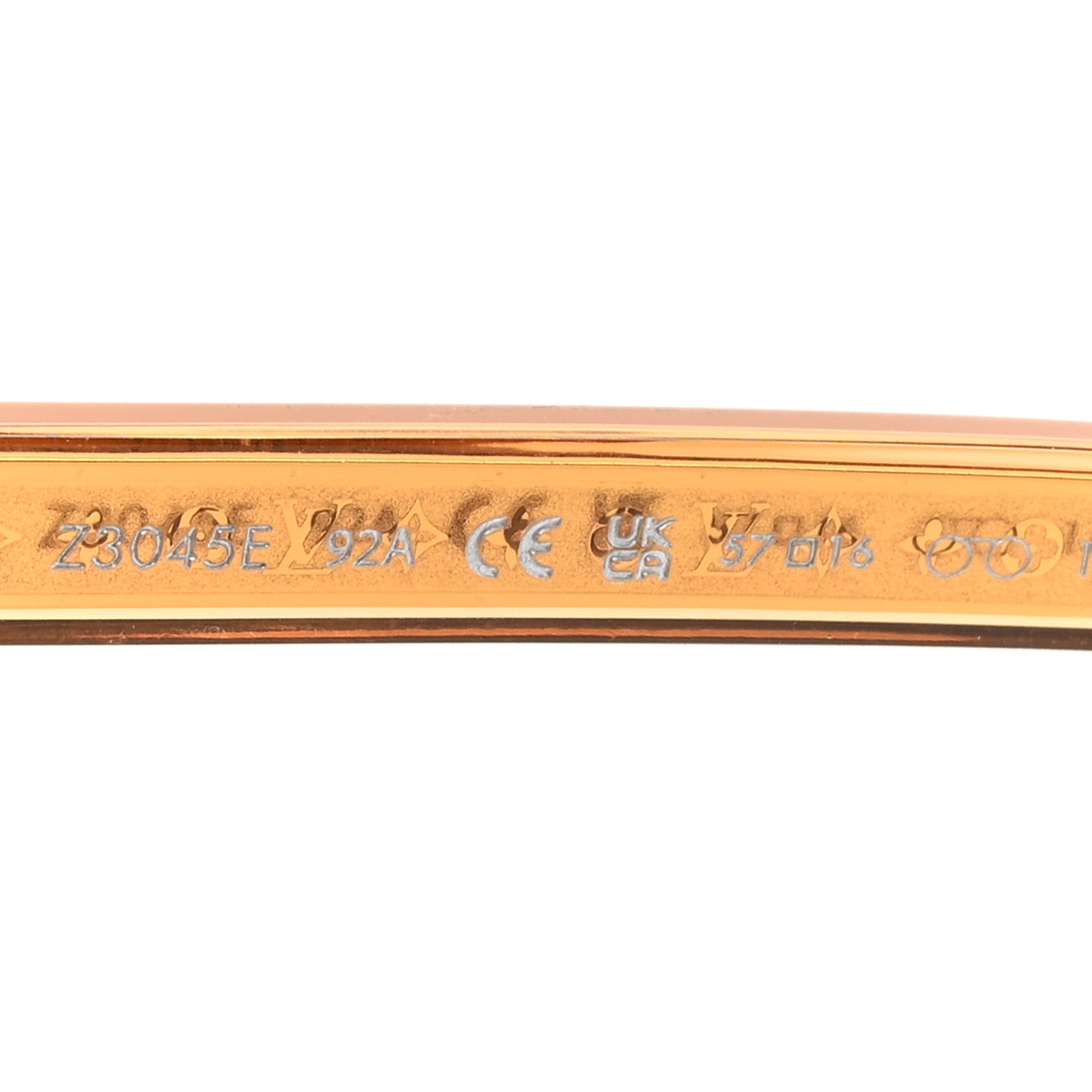 Louis Vuitton Acetate Aura Square Sunglasses Z3045E Ambre 6 of 7
