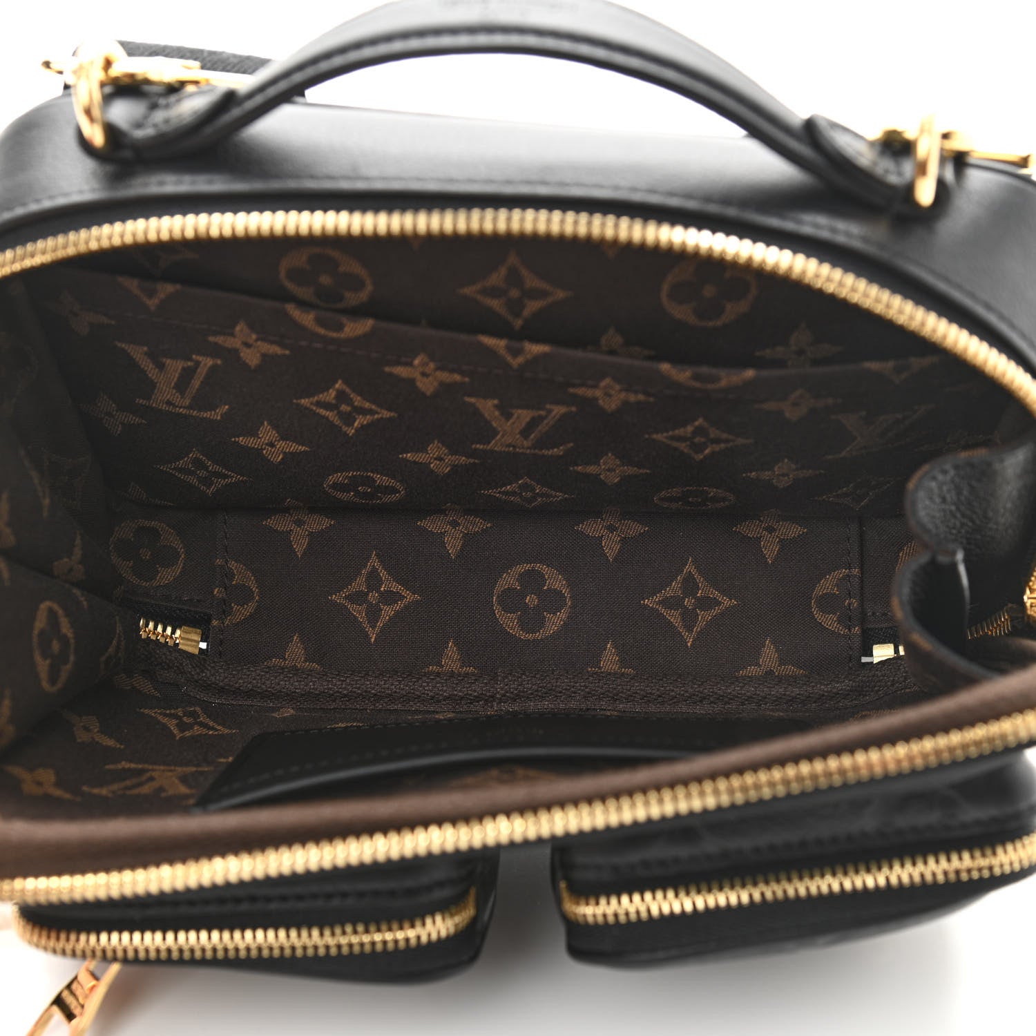 Louis Vuitton Calfskin Monogram Embossed Utility Crossbody Black 6 of 13