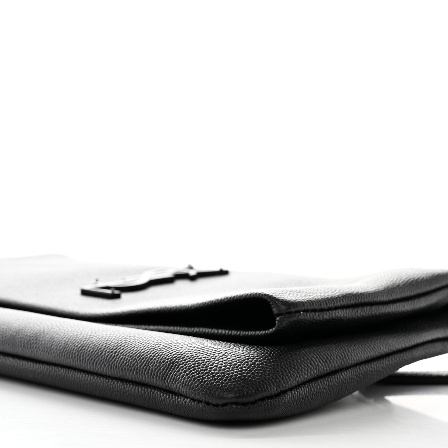 Grain De Poudre West Hollywood Monogram Fold Over Clutch Black