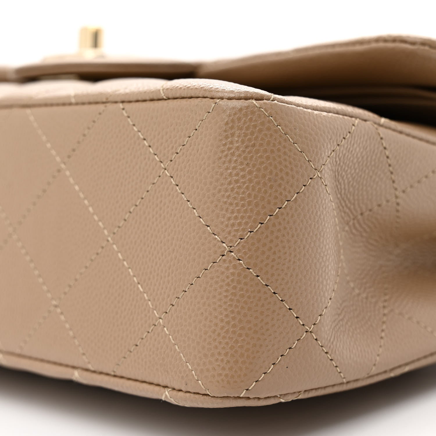 Chanel Caviar Quilted Small Double Flap Dark Beige 10 of 11