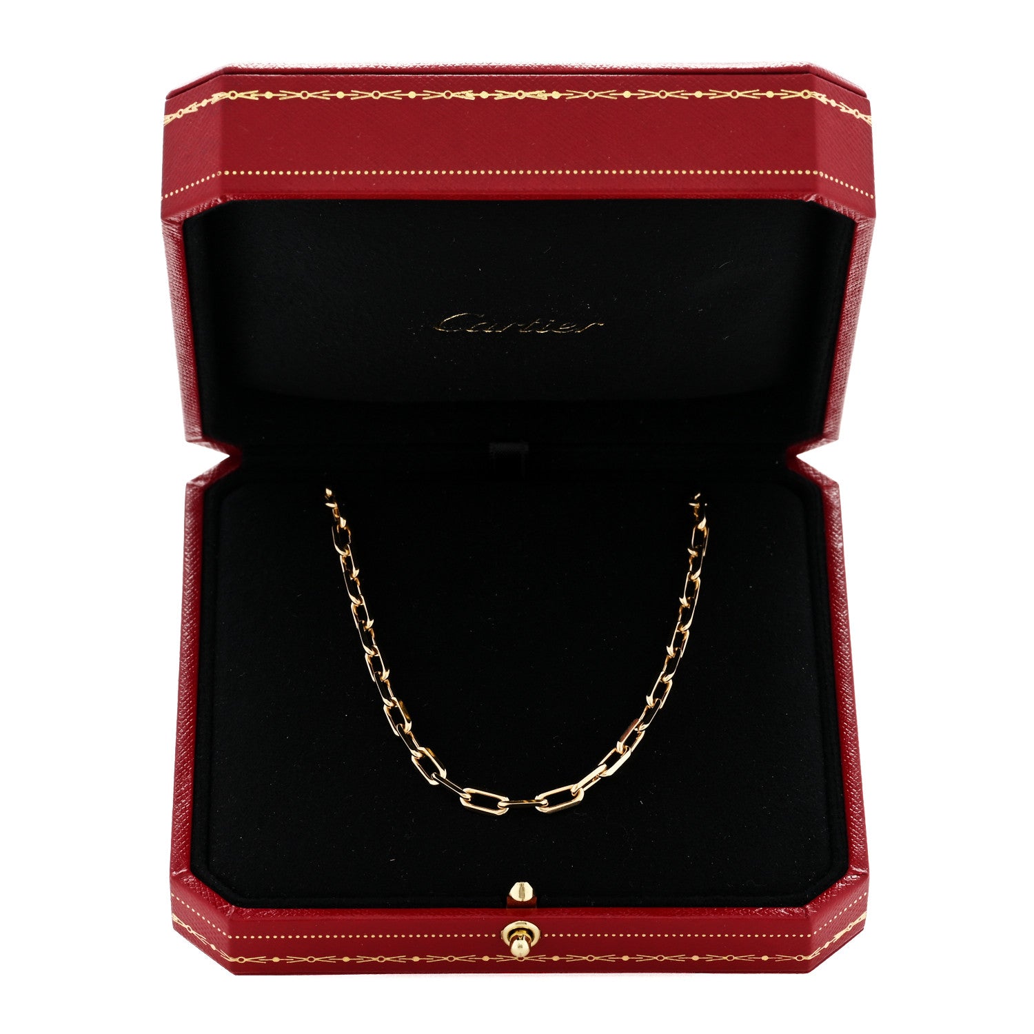 Cartier 18K Yellow Gold SM Santos De Cartier Link Necklace 22" 5 of 5