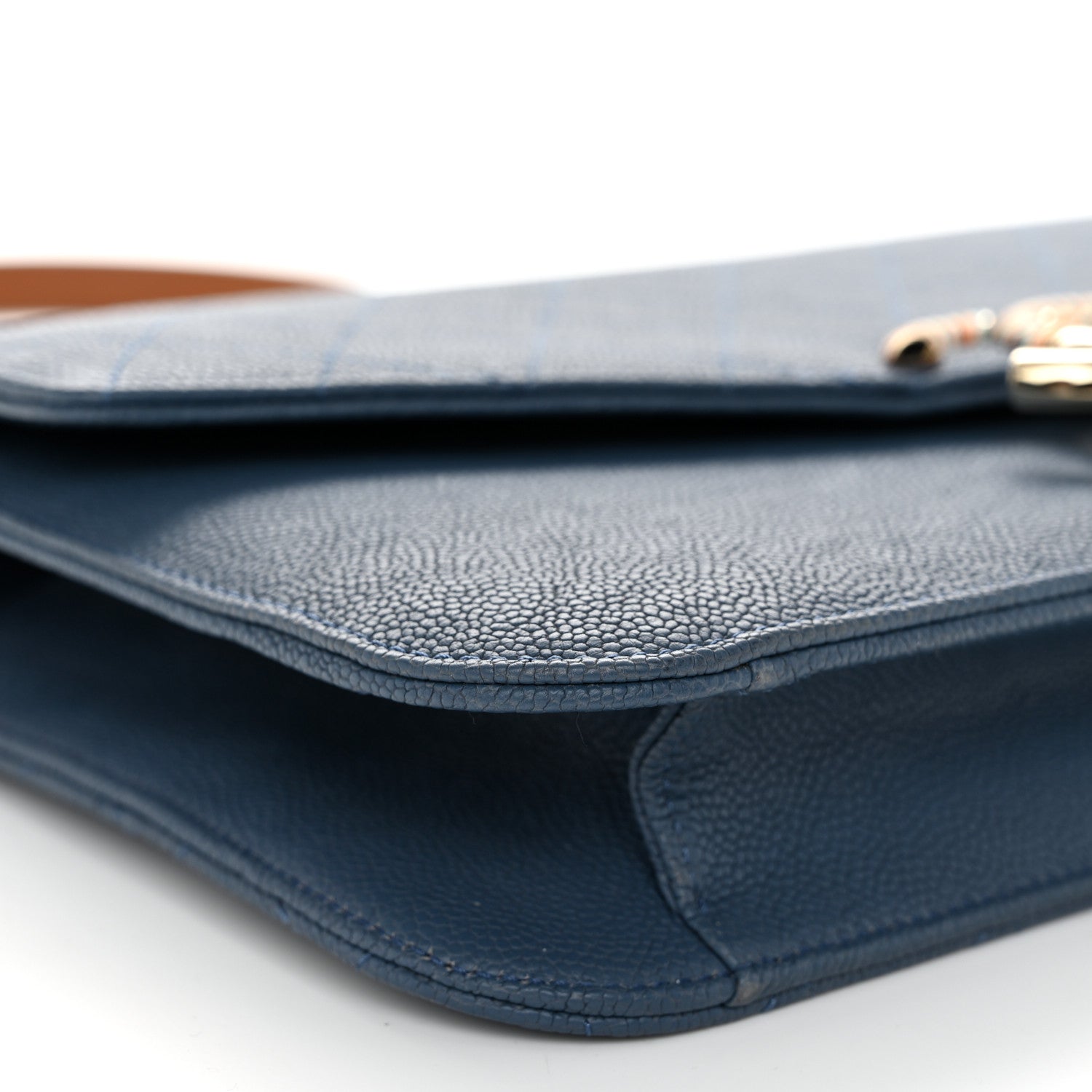 Chanel Grained Calfskin Quilted Cuba Flap Blue 9 of 11