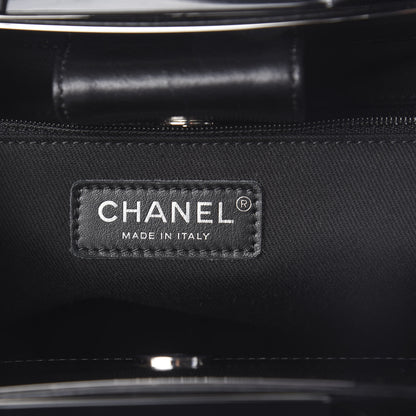 Chanel Glazed Calfskin Quilted Large CC Delivery Tote Black 6 of 10