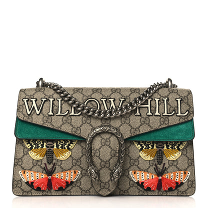 Gucci GG Supreme Monogram Willow Hill Embroidered Small Dionysus Shoulder Bag Emerald 1 of 9