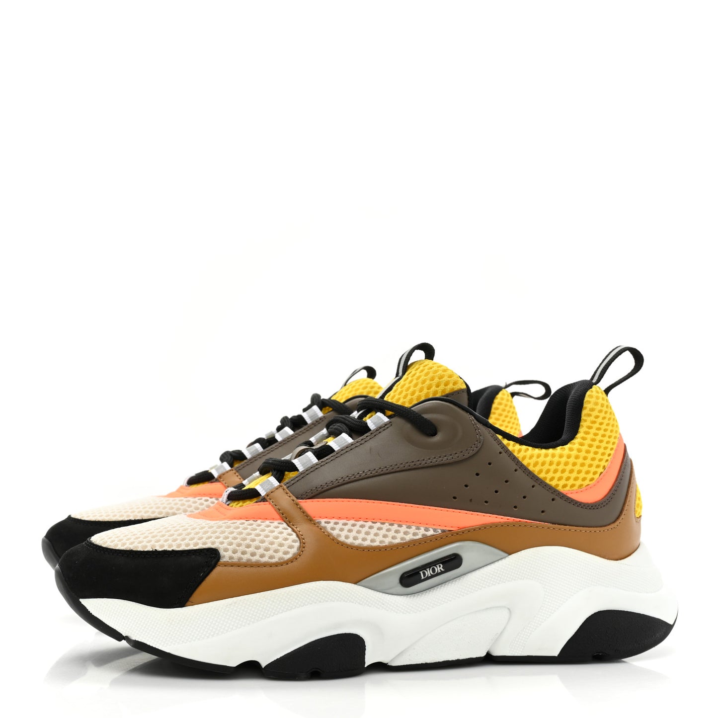 Technical Mesh Calfskin Mens B22 Sneakers 42 Multicolor