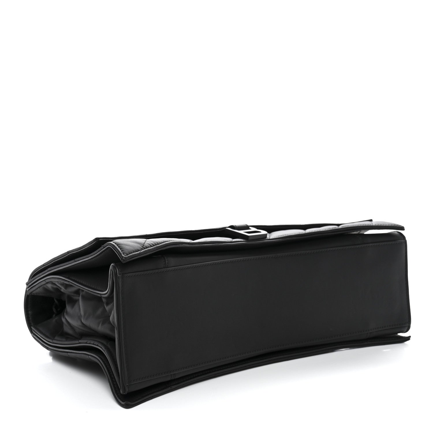 Balenciaga Satin Lambskin Quilted Matte Black Hardware Large Crush Chain Bag Black 4 of 10