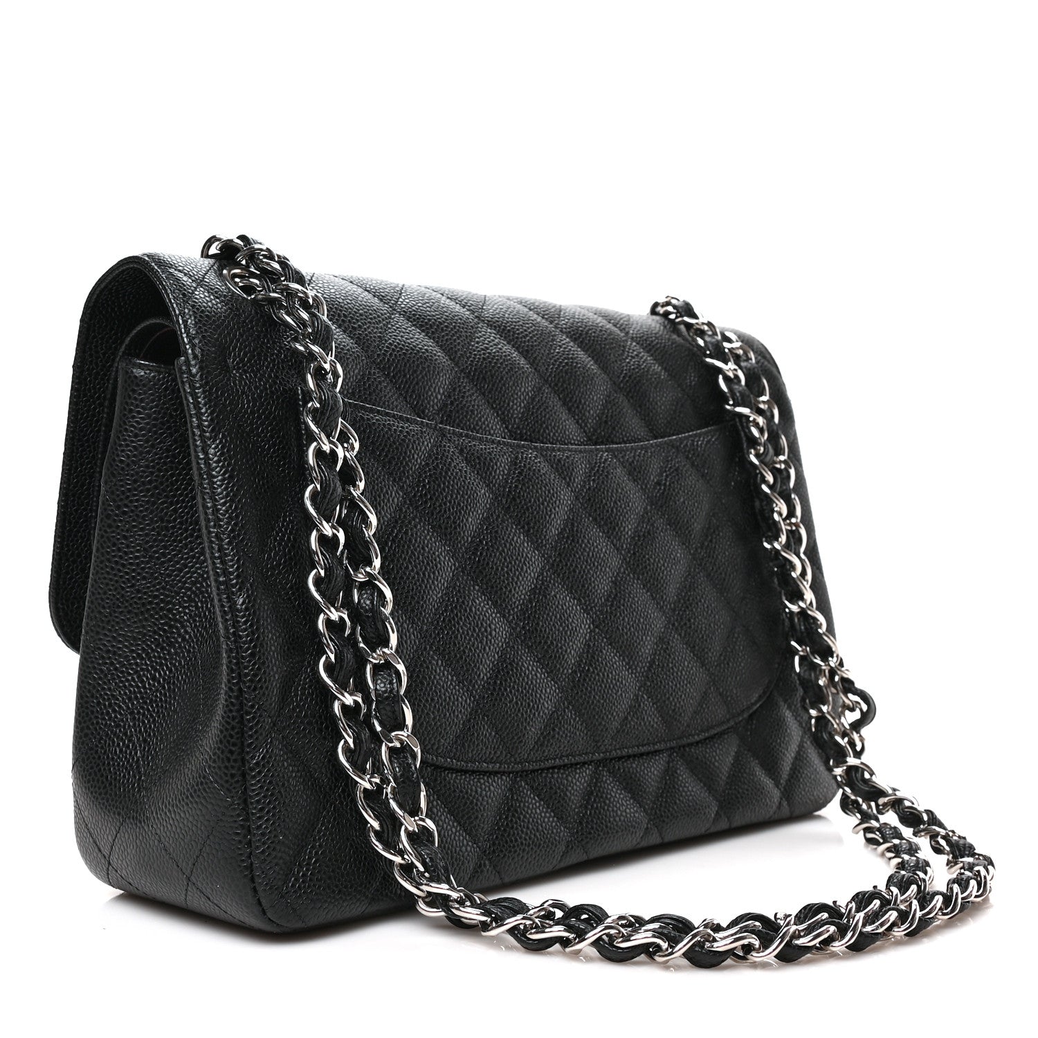 Chanel Caviar Quilted Jumbo Double Flap Black 2 of 8
