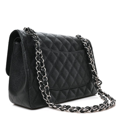 Chanel Caviar Quilted Jumbo Double Flap Black 2 of 8