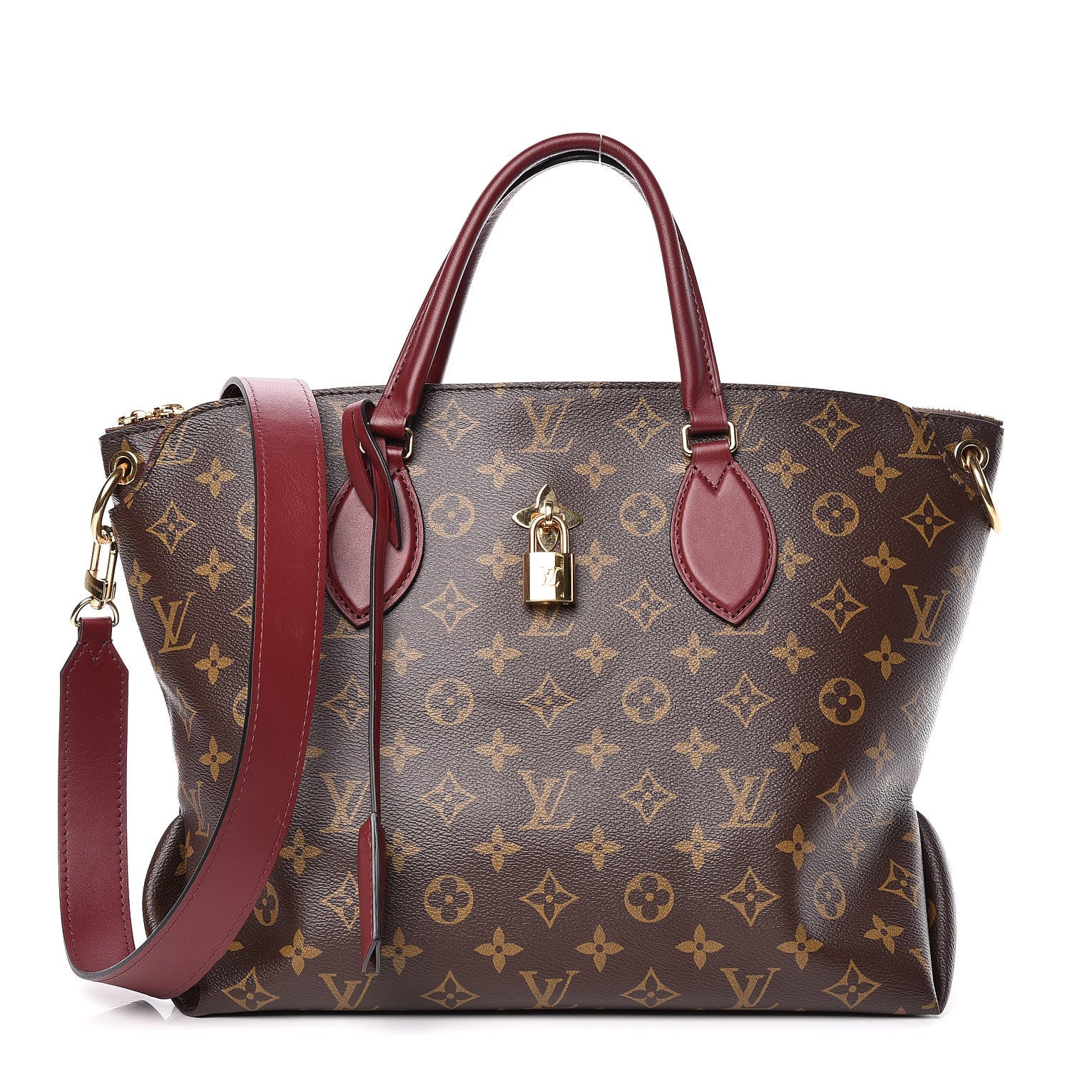 Louis Vuitton Monogram Flower Zipped Tote MM Bordeaux 1 of 16