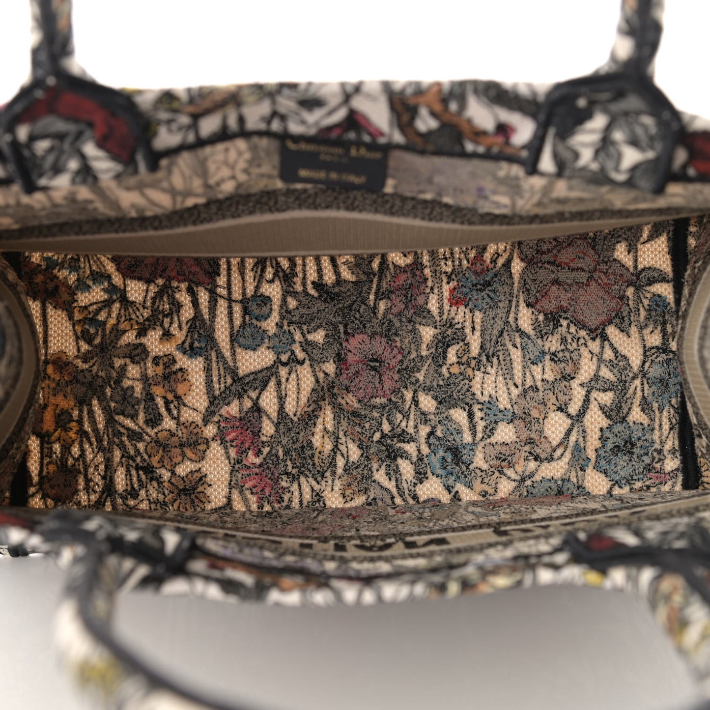 Canvas Embroidered Medium Mille Fleurs Book Tote Multicolor