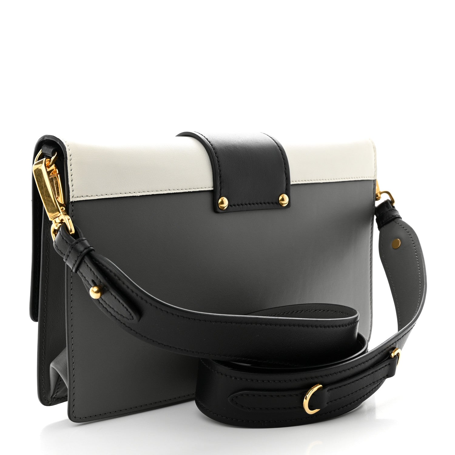 Prada City Calf Ribbon Bag Black Marmo Bianco 3 of 10