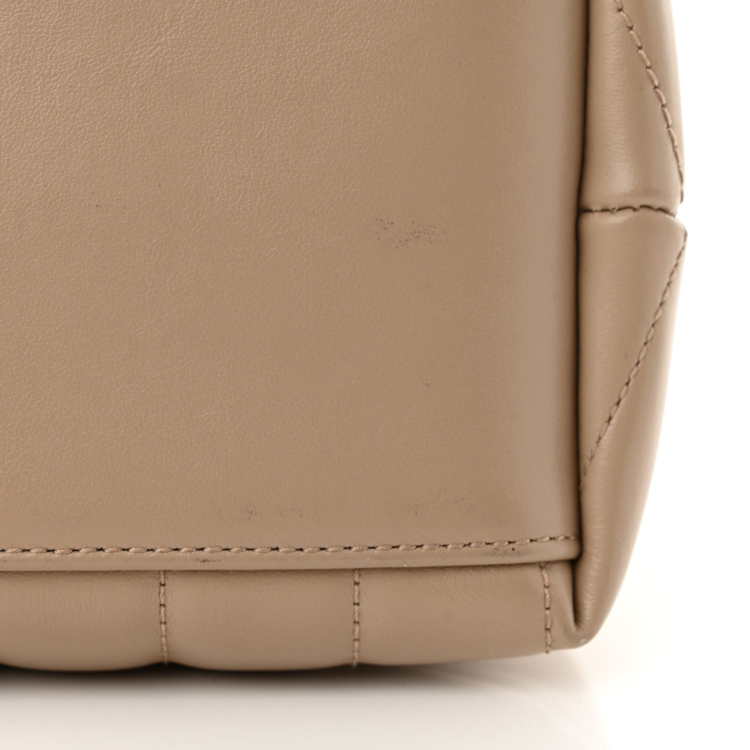 Saint Laurent Calfskin Y Quilted Monogram Medium Loulou Chain Satchel Dark Beige 13 of 13