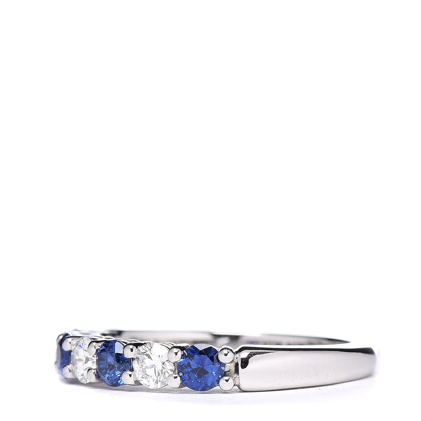 Platinum Diamond Blue Sapphire Embrace Ring 49 5