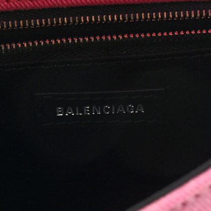 Balenciaga Washed Denim Small Hourglass Top Handle Bag Denim Pink 6 of 9