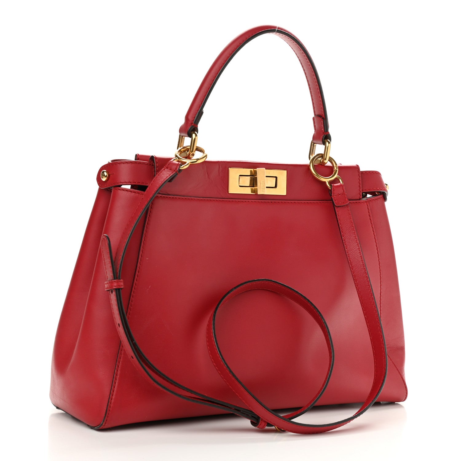 Fendi Vitello Morgan Fabric Jacquard Pequin Medium Peekaboo Iconic Satchel Mattone Tobacco Black 3 of 15