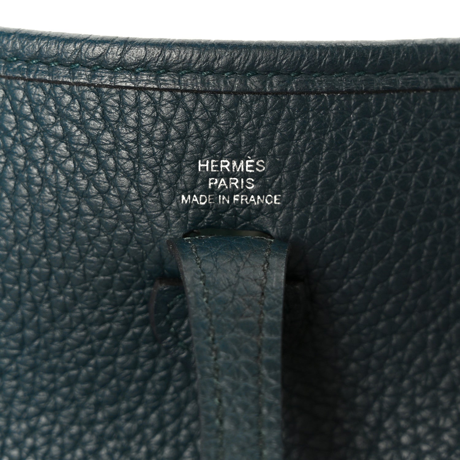 Hermes Taurillon Clemence Zigzag Evelyne TPM Vert Cypress Black Deep Bleu 6 of 11