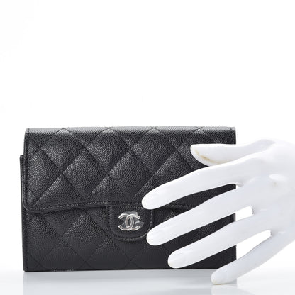 Chanel Caviar Quilted Medium Flap Wallet Black 2 of 10