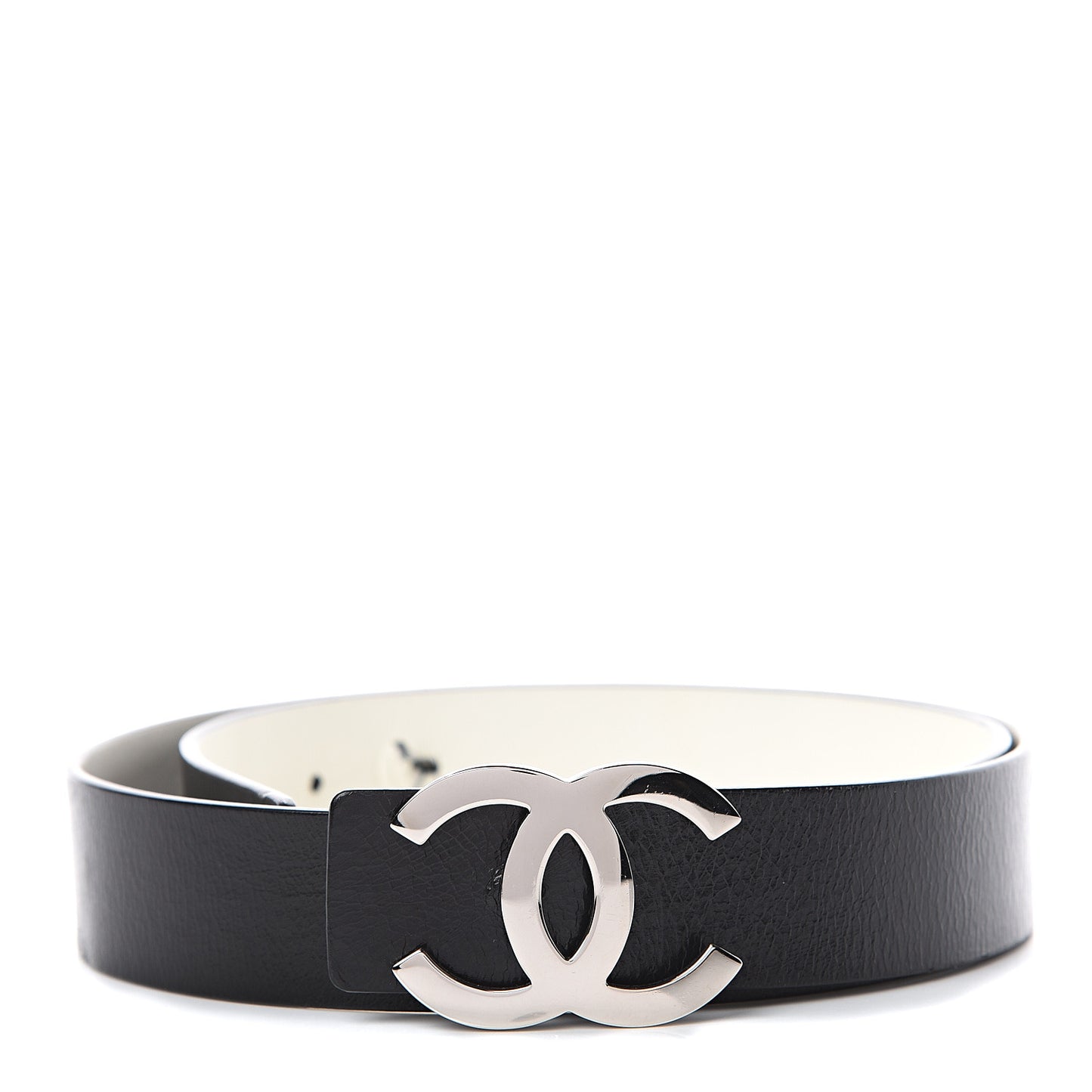 Calfskin CC Belt 90 36 White Black