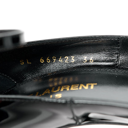 Saint Laurent Patent Calfskin Opyum 110 Sandals 36 Black 8 of 9