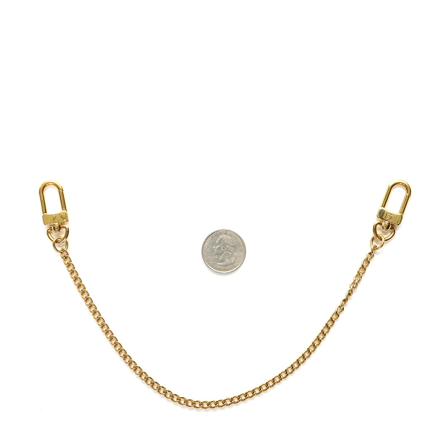 Louis Vuitton Metal Pochette Extender Key Ring Chain Gold 2 of 3
