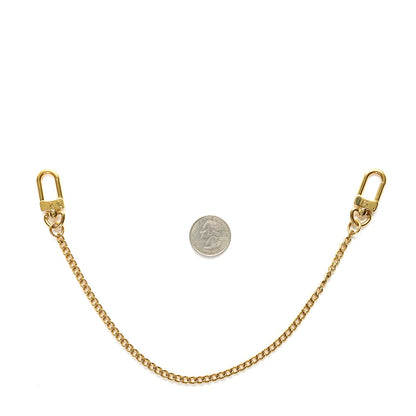Louis Vuitton Metal Pochette Extender Key Ring Chain Gold 2 of 3