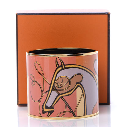 Hermes Enamel Printed Mega Wide Coup De Fouet Bracelet 65 10 of 10